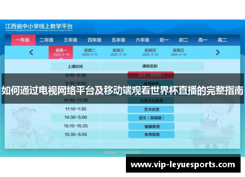 如何通过电视网络平台及移动端观看世界杯直播的完整指南 如何通过电视网络平台及移动端观看世界杯直播的完整指南